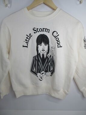‘Little Storm Cloud’ Wednesday Addams Kids Sweatshirt